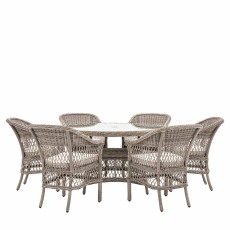 Mapperton 6 Seater Round Dining Set