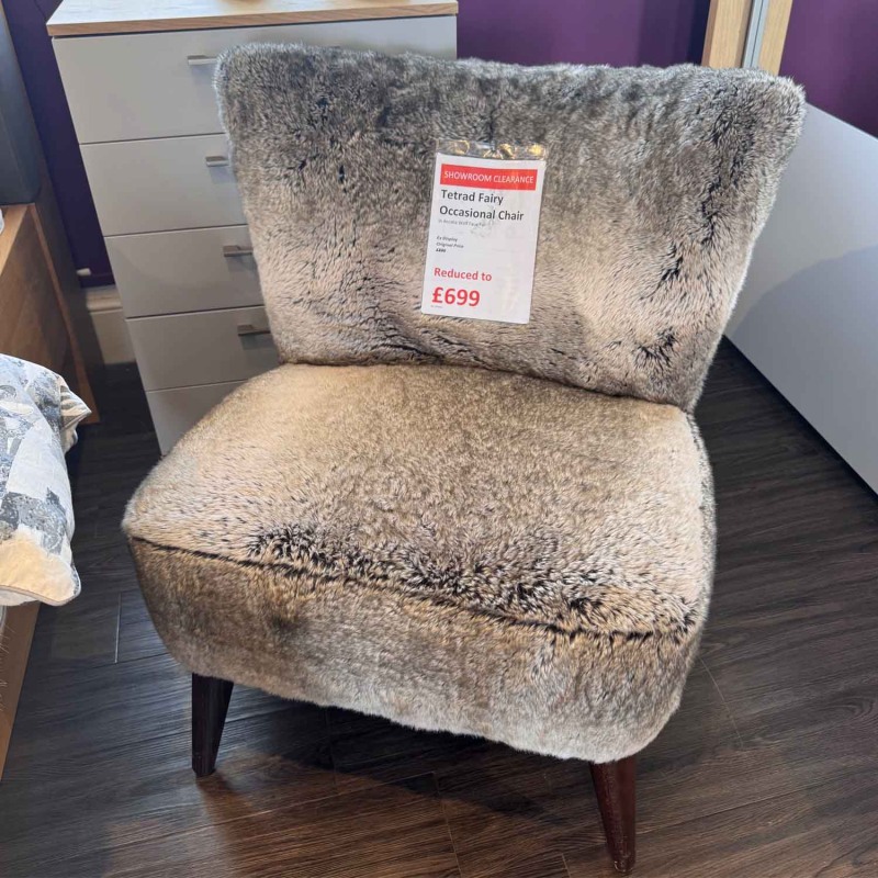 Showroom Clearance: Tetrad Fairy Occasional Chair in Accalia Wolf Showroom Clearance: Tetrad Fairy Occasional Chair in Accalia Wolf