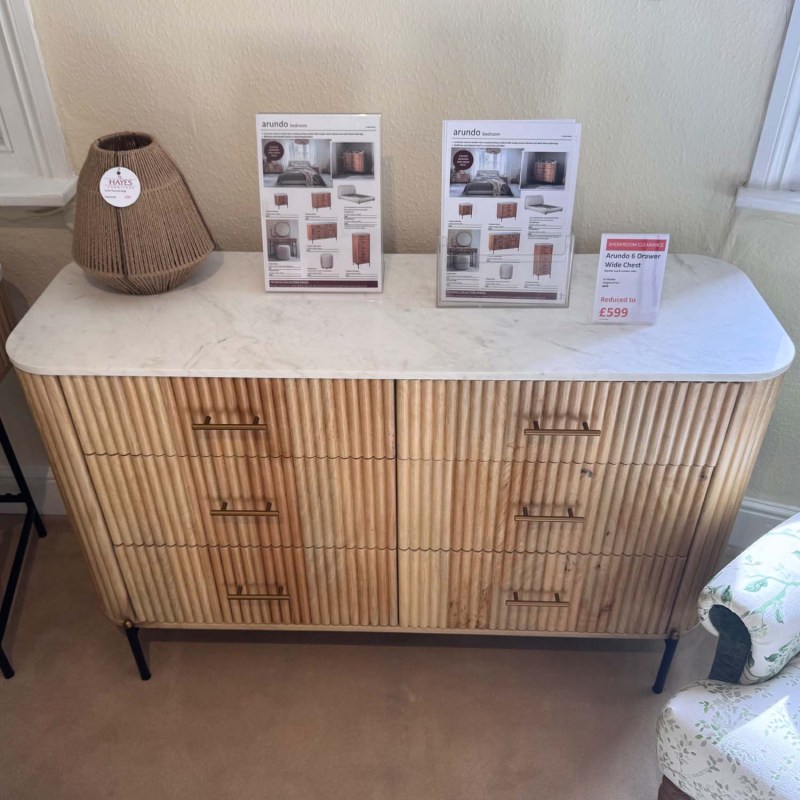 Showroom Clearance: Arundo 6 Drawer Wide Chest Showroom Clearance: Arundo 6 Drawer Wide Chest