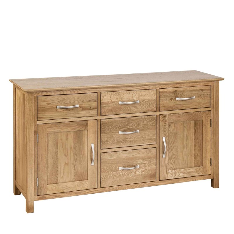 Lynton Oak 136cm Dresser Base Lynton Oak 136cm Dresser Base