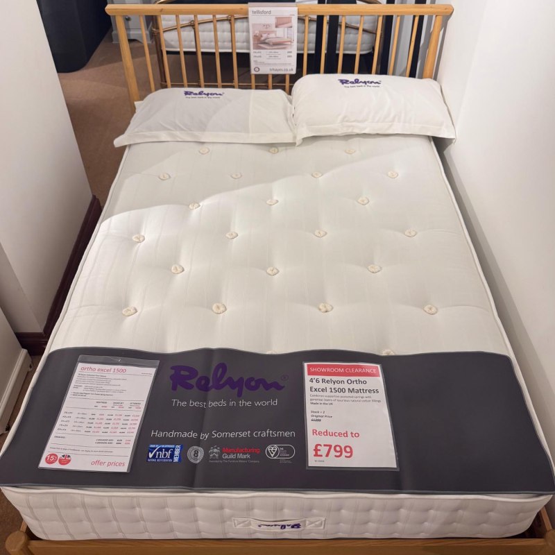 Showroom Clearance: Relyon 4ft6 Ortho Excel 1500 Mattress Showroom Clearance: Relyon 4ft6 Ortho Excel 1500 Mattress