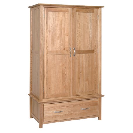 Lynton Oak Double Wardrobe with Drawer Lynton Oak Double Wardrobe with Drawer