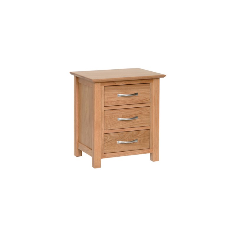 Lynton Oak 3 Drawer Bedside Chest Lynton Oak 3 Drawer Bedside Chest