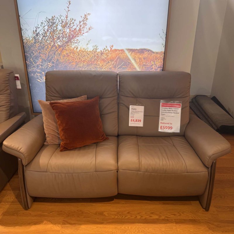 Showroom Clearance: Stressless Mary 2 Seater Double Power Recliner Sofa & 2x Power Recliner Chairs Showroom Clearance: Stressless Mary 2 Seater Double Power Recliner Sofa & 2x Power Recliner Chairs