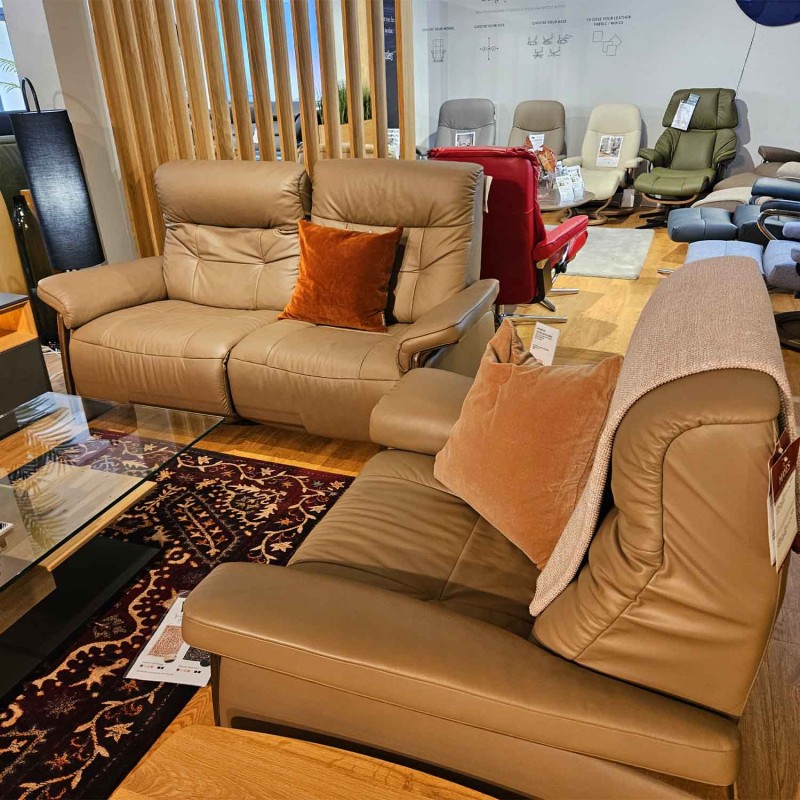 Showroom Clearance: Stressless Mary 2 Seater Double Power Recliner Sofa & 2x Power Recliner Chairs Showroom Clearance: Stressless Mary 2 Seater Double Power Recliner Sofa & 2x Power Recliner Chairs