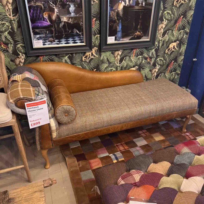 Showroom Clearance: Patchwork Chester Chaise Showroom Clearance: Patchwork Chester Chaise