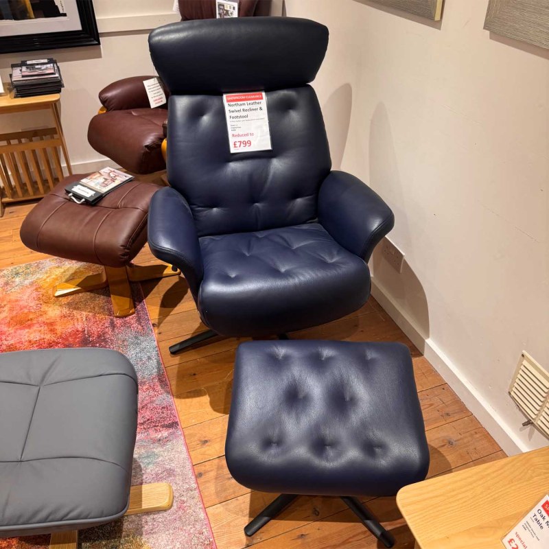 Showroom Clearance: Northam Swivel Recliner & Footstool Showroom Clearance: Northam Swivel Recliner & Footstool