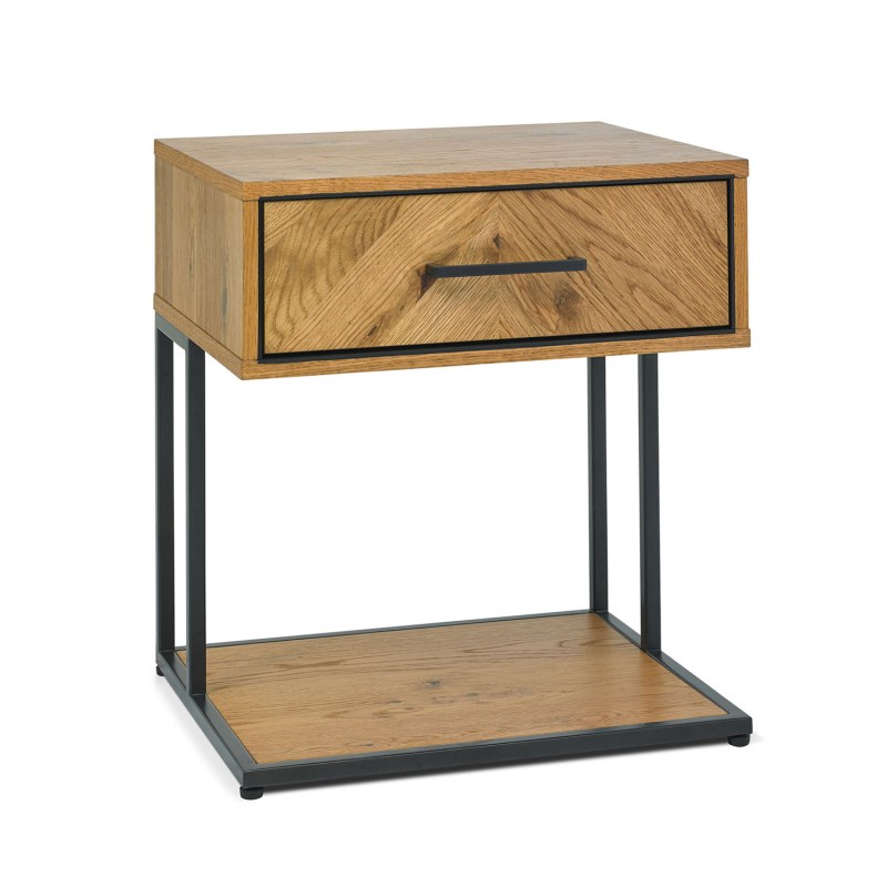 Riley Rustic Oak 1 Drawer Bedside Chest Riley Rustic Oak 1 Drawer Bedside Chest