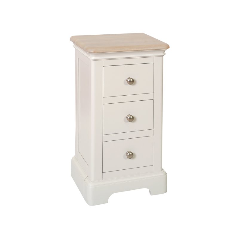 Bideford Painted 3 Drawer Compact Bedside Chest Bideford Painted 3 Drawer Compact Bedside Chest