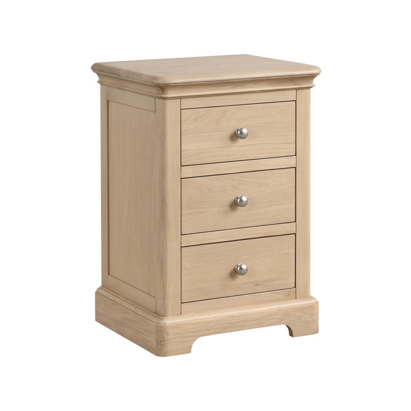 Bideford Oak 3 Drawer Bedside Chest Bideford Oak 3 Drawer Bedside Chest