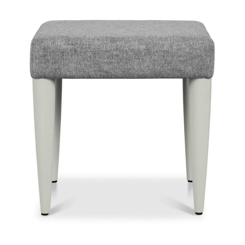 grey stool dressing table Vanity Stool - Antique Grey Upholstered Seat - Vintage Dressing Table Stool
