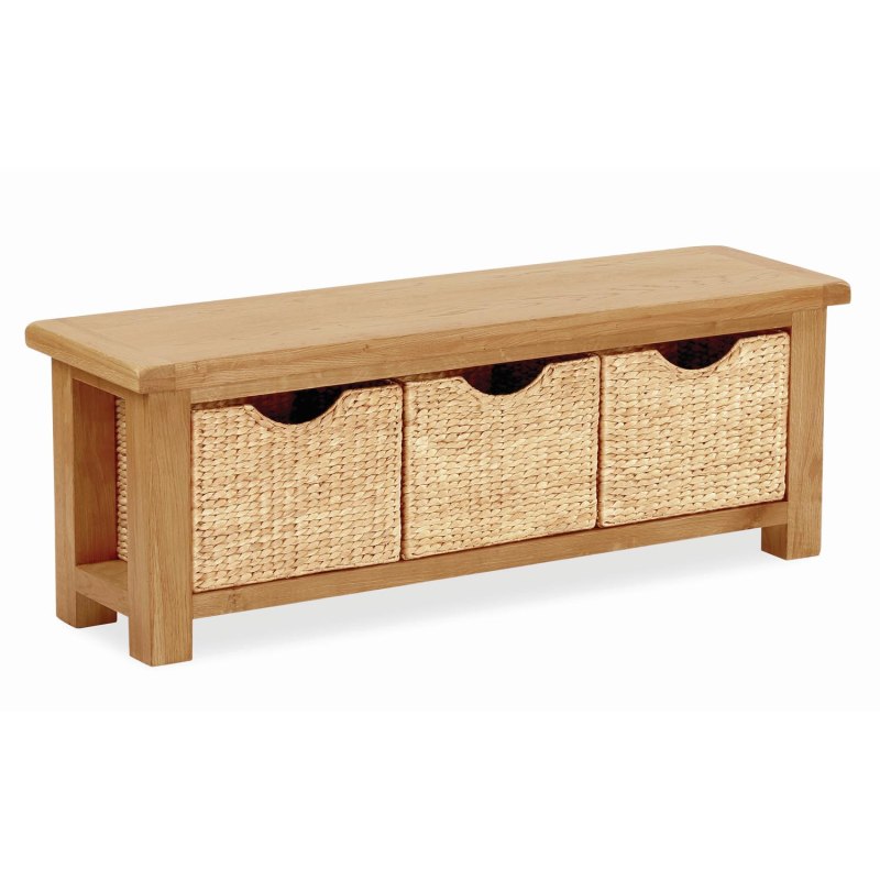 Hamilton Bench with 3 Baskets Hamilton Bench with 3 Baskets