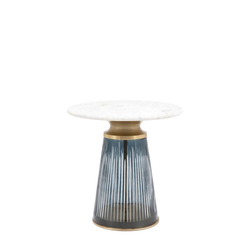 Garcia Round Side Table in Blue Garcia Round Side Table in Blue