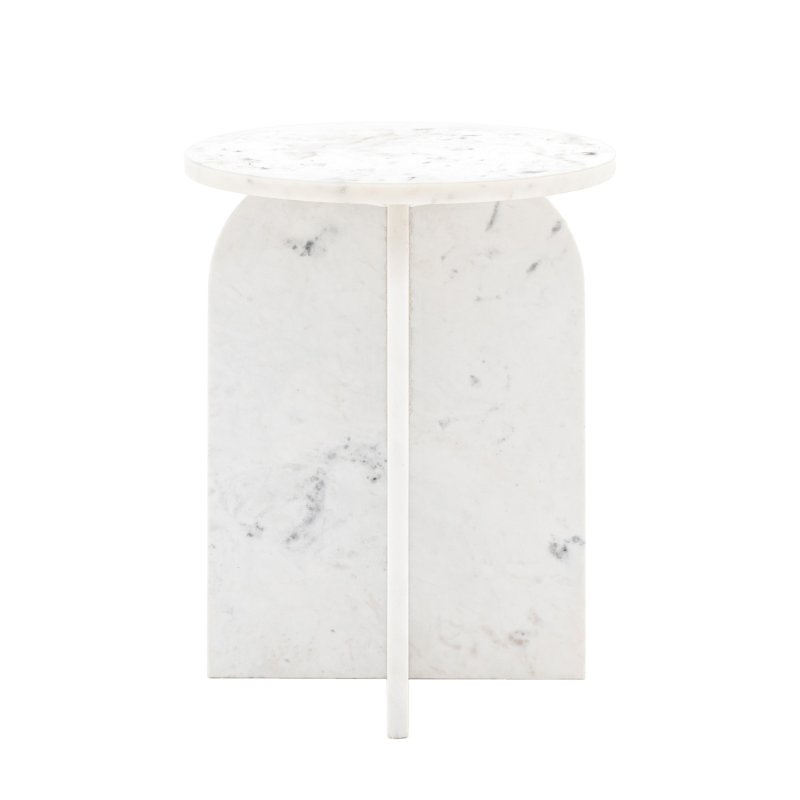 Eco Marble Side Table in White Eco Marble Side Table in White