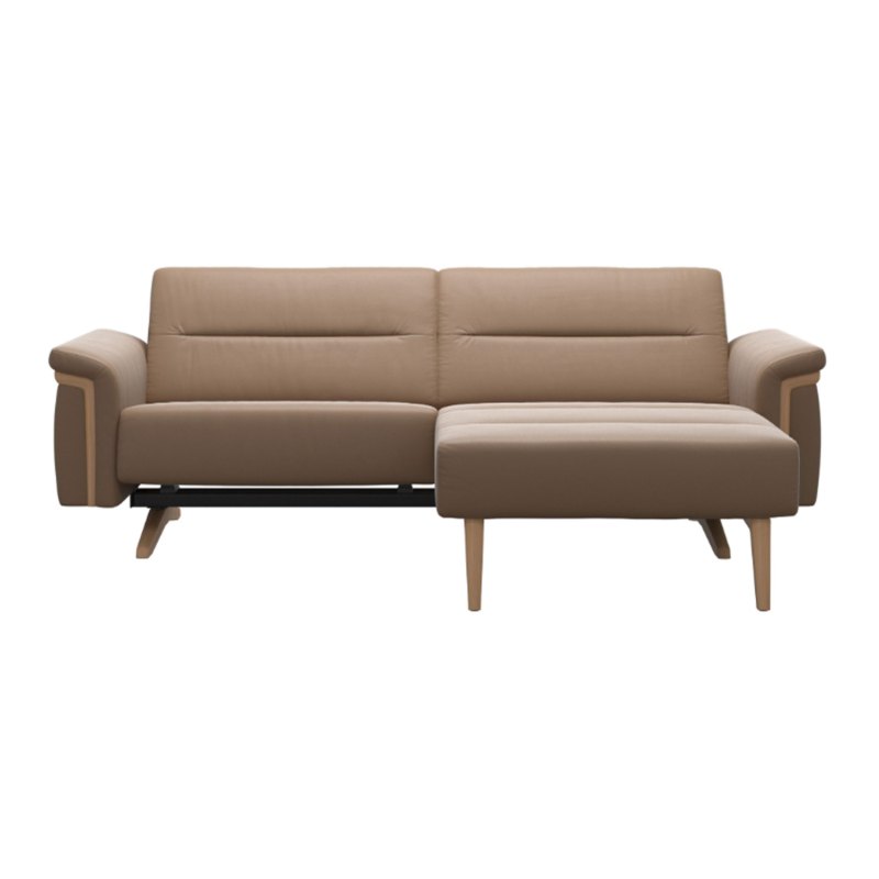 Stressless Stella 1.25 Seater & Longseat Sofa with Wood Arm Stressless Stella 1.25 Seater & Longseat Sofa with Wood Arm