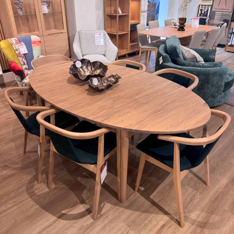 Showroom Clearance: Skovby SM78 Solid Oak Extending Dining Table & 6x SM820 Dining Chairs Showroom Clearance: Skovby SM78 Solid Oak Extending Dining Table & 6x SM820 Dining Chairs