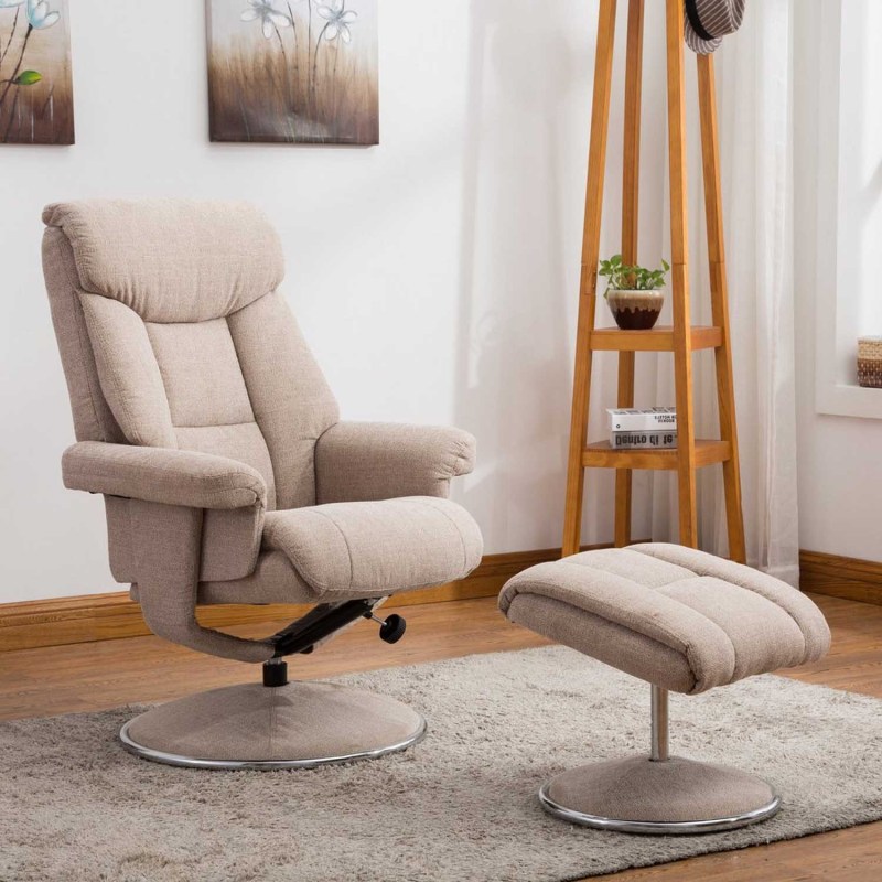Balfour Swivel Recliner Chair & Stool | TR Hayes