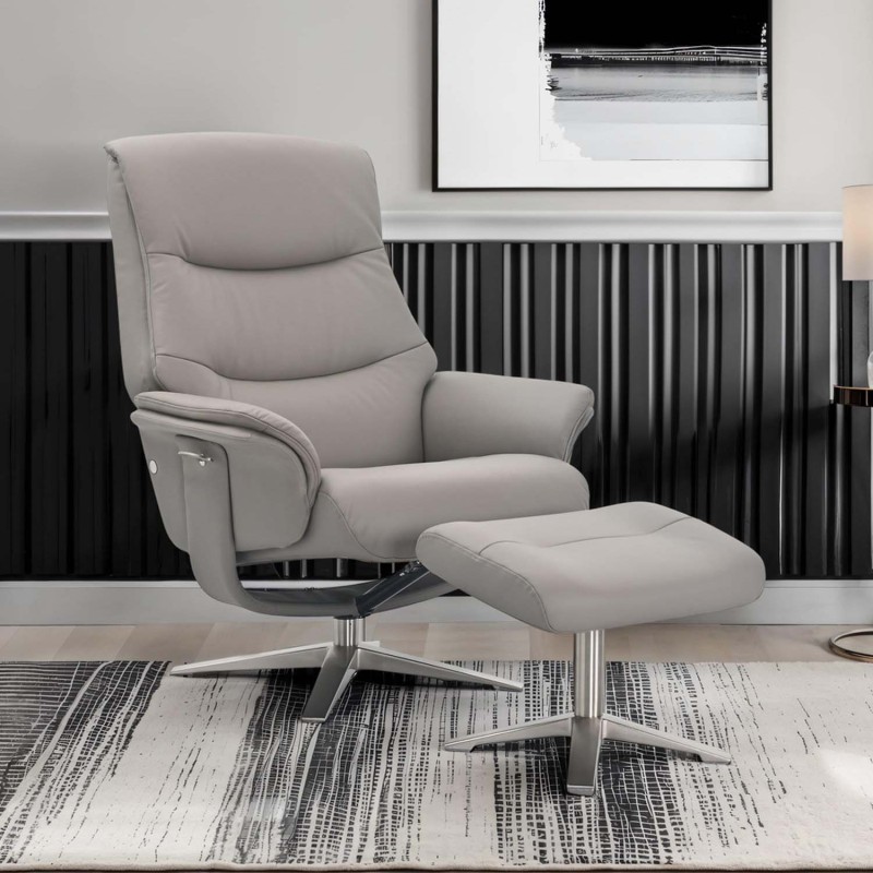 Hancock Swivel Recliner Chair & Stool Hancock Swivel Recliner Chair & Stool