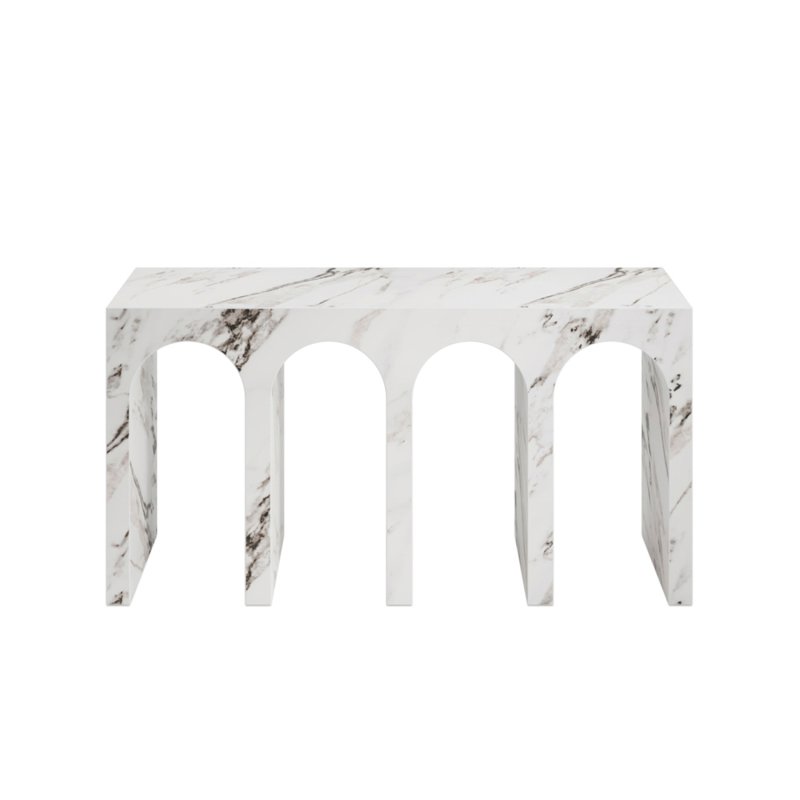 Arches Console Calcatta Marble Table Arches Console Calcatta Marble Table