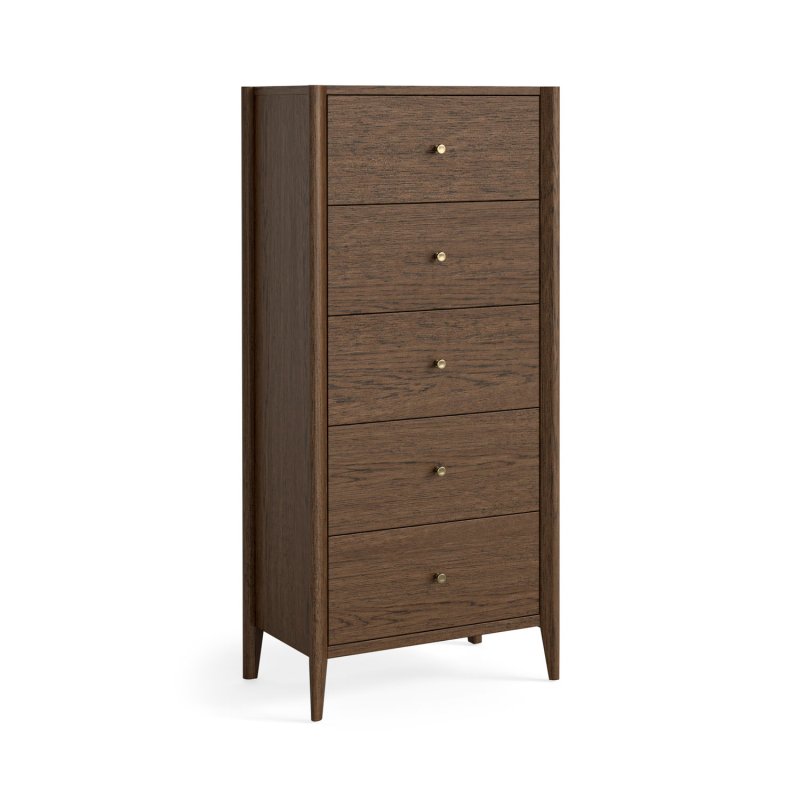 Paterson Dark 5 Drawer Tallboy Paterson Dark 5 Drawer Tallboy