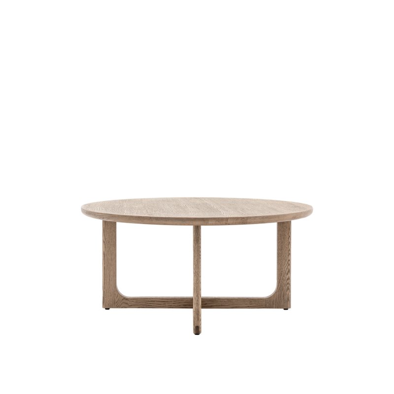Cadoc Smoked Oak Round Coffee Table Cadoc Smoked Oak Round Coffee Table