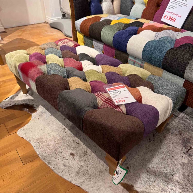 Showroom Clearance: Boughton Rectangular Stool Showroom Clearance: Boughton Rectangular Stool