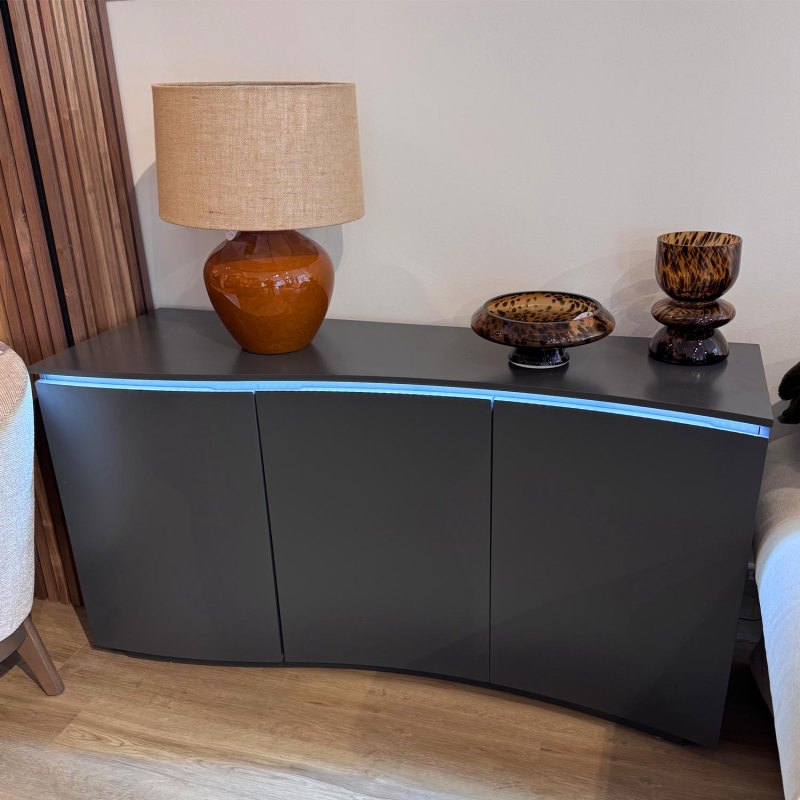 Showroom Clearance: Lorenzi 3 Door Sideboard with LED Light Strip Showroom Clearance: Lorenzi 3 Door Sideboard with LED Light Strip