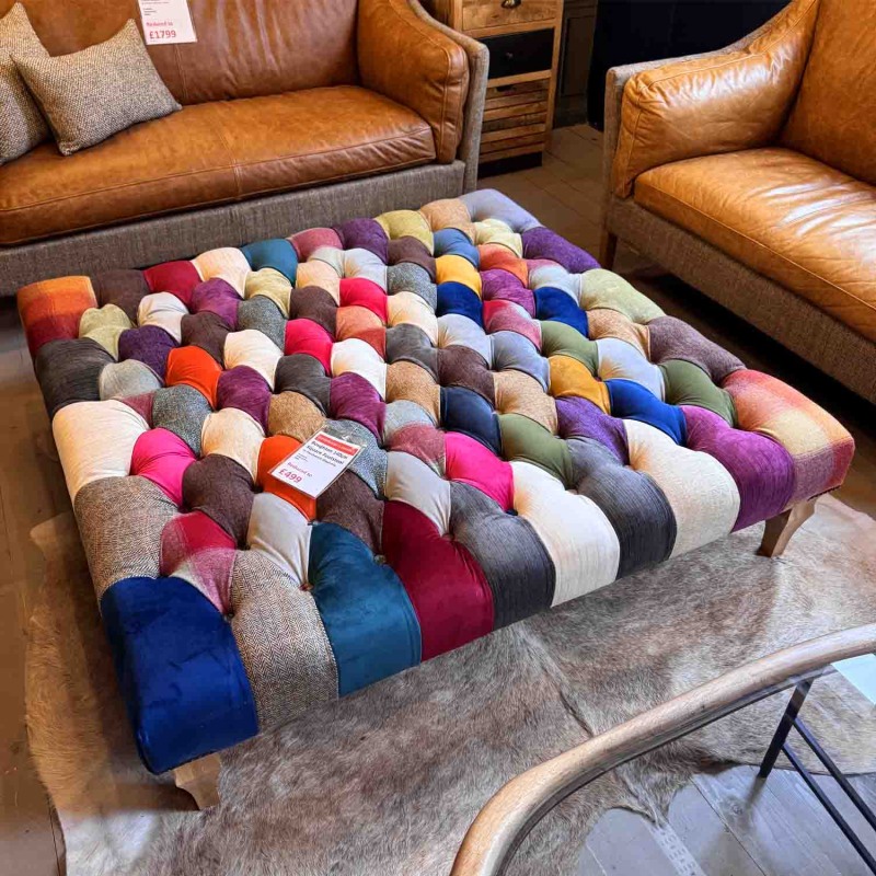 Showroom Clearance: Boughton 140cm Square Footstool Showroom Clearance: Boughton 140cm Square Footstool