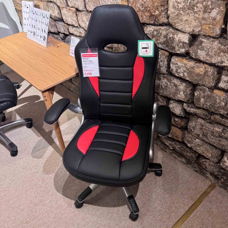 Showroom Clearance: Belluga Office Chair in Black & Red Showroom Clearance: Belluga Office Chair in Black & Red