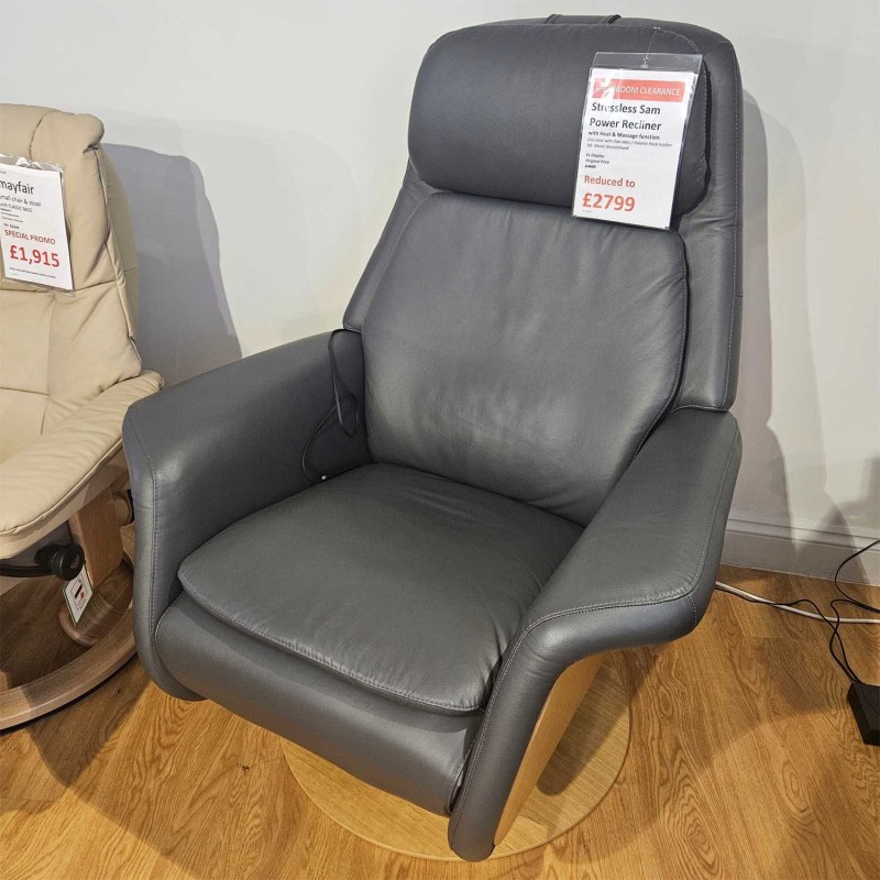 Showroom Clearance: Stressless Sam Power Recliner Showroom Clearance: Stressless Sam Power Recliner