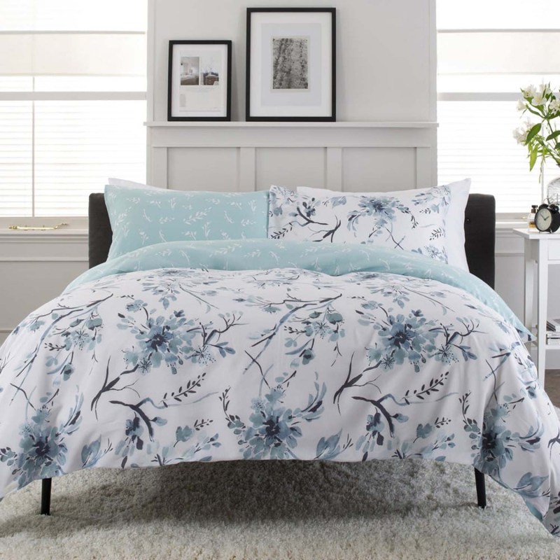 Cherry Blossom Blue Duvet Set Cherry Blossom Blue Duvet Set