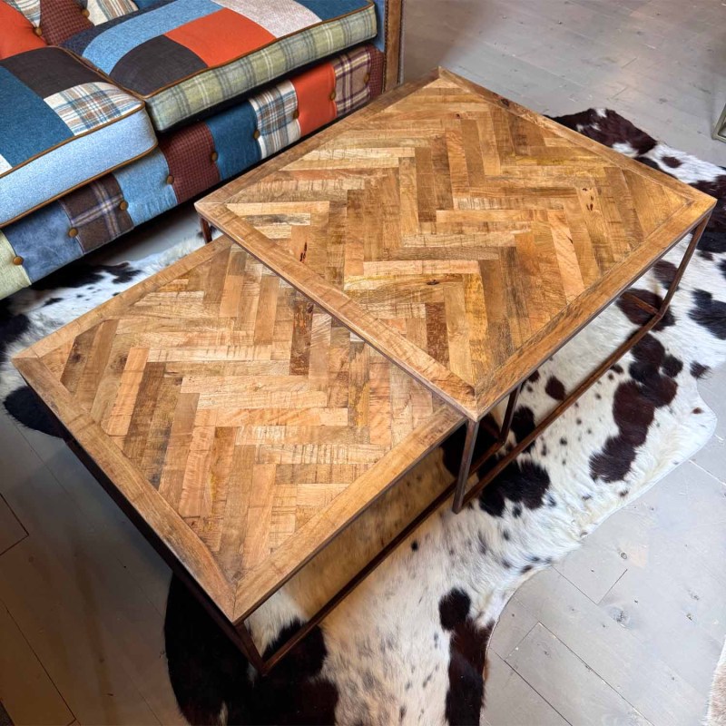 Showroom Clearance: STIN057 Chevron Set of 2 Tables Showroom Clearance: STIN057 Chevron Set of 2 Tables