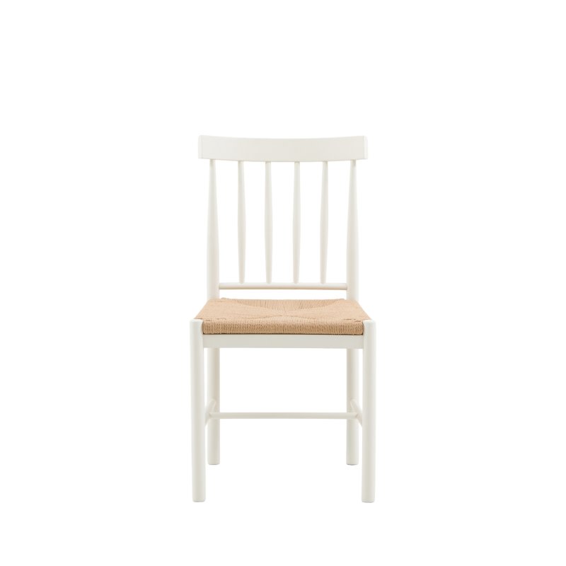 Ethan White Dining Chair with Woven Seat (Pair of 2) Ethan White Dining Chair with Woven Seat (Pair of 2)