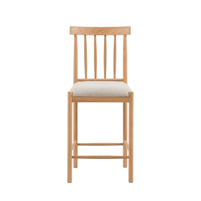 Ethan Oak Counter Stool with Upholstered Seat Ethan Oak Counter Stool with Upholstered Seat