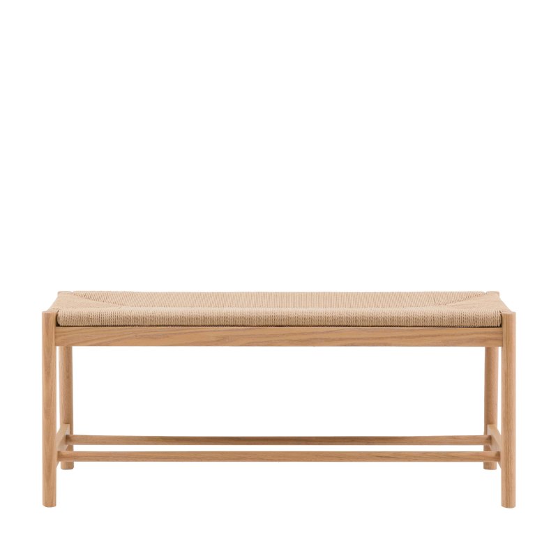 Ethan Oak Dining Bench with Woven Seat Ethan Oak Dining Bench with Woven Seat