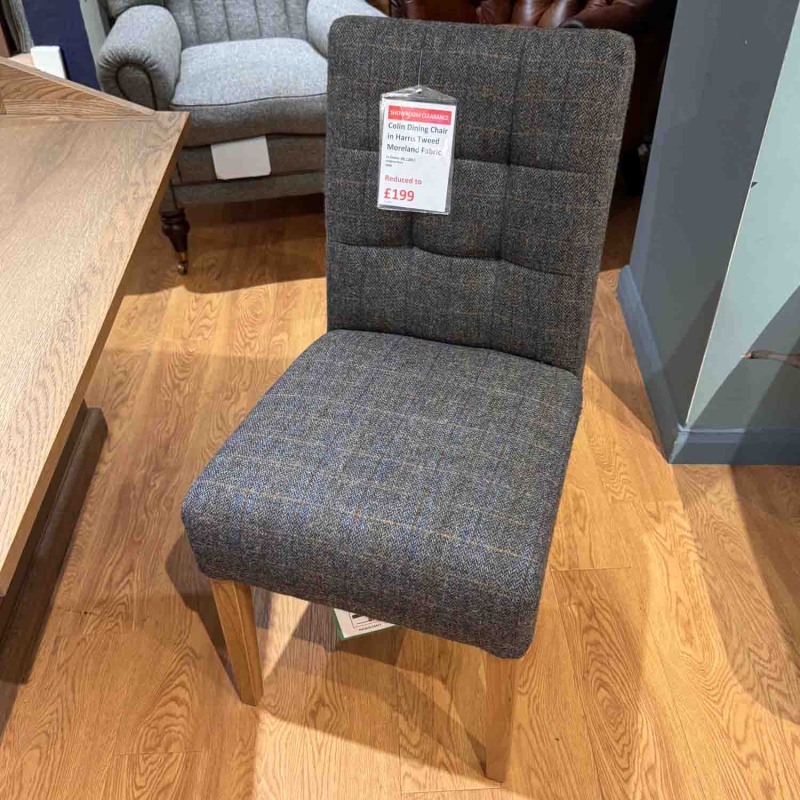 Showroom Clearance: Colin Dining Chair in Harris Tweed Moreland Fabric Showroom Clearance: Colin Dining Chair in Harris Tweed Moreland Fabric