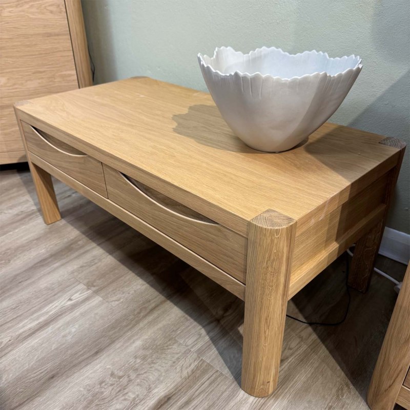 Showroom Clearance: Bergen Oak Compact Coffee Table Showroom Clearance: Bergen Oak Compact Coffee Table
