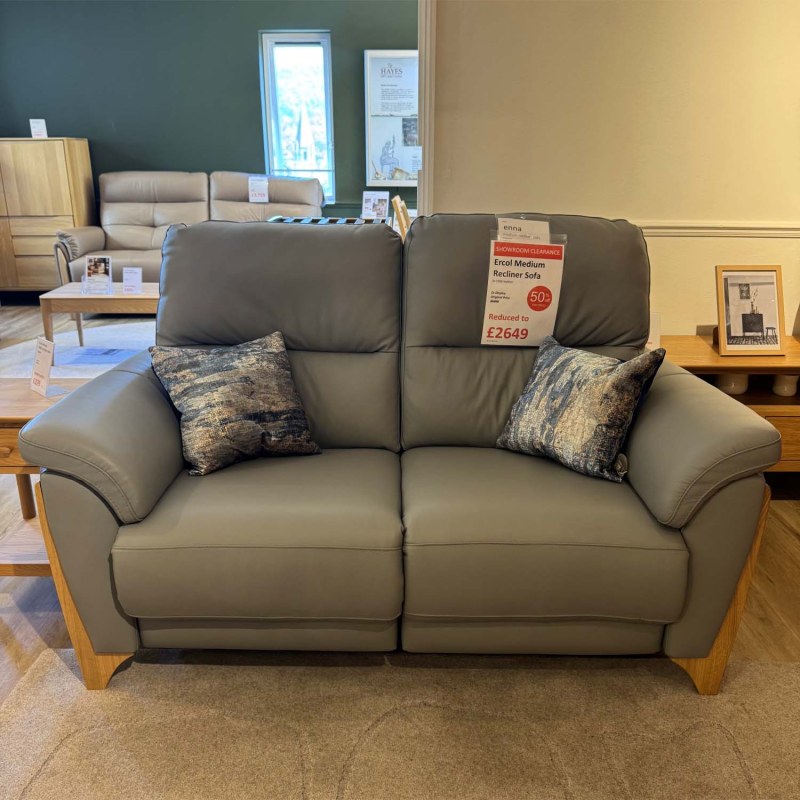 Showroom Clearance: Ercol Enna Medium Recliner Sofa Showroom Clearance: Ercol Enna Medium Recliner Sofa