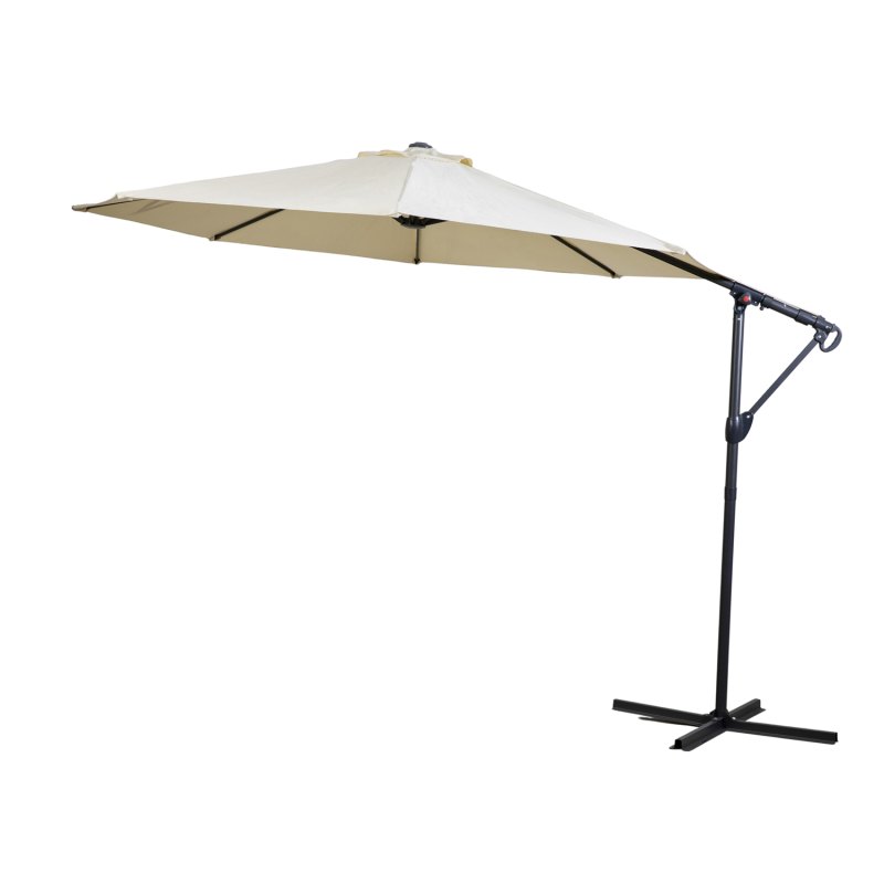 Villerio 3m Cantilever Parasol in Cream Villerio 3m Cantilever Parasol in Cream