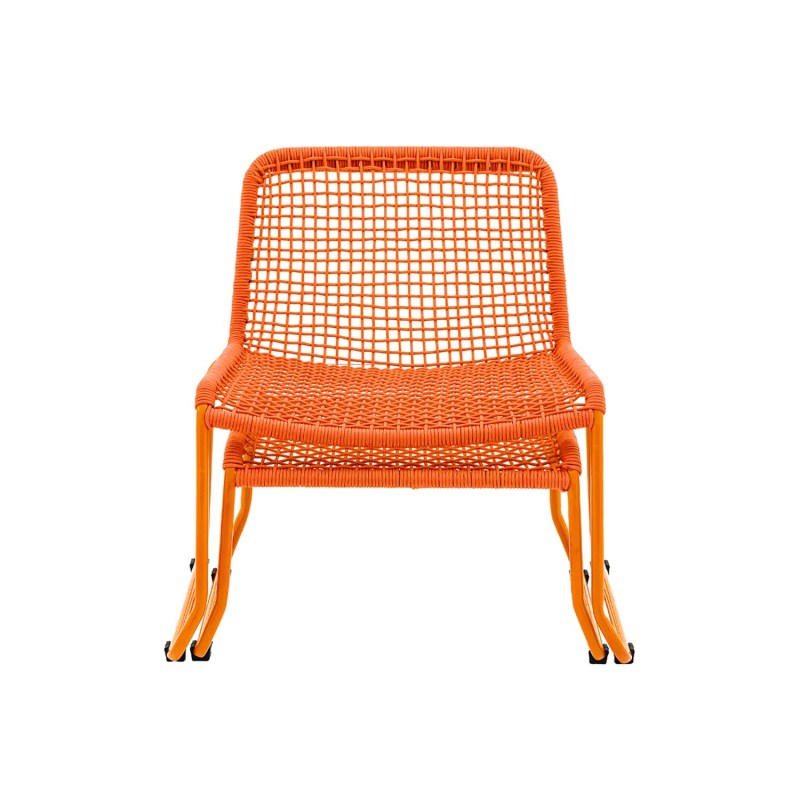 Siderno Lounge Chair with Footstool in Orange Siderno Lounge Chair with Footstool in Orange