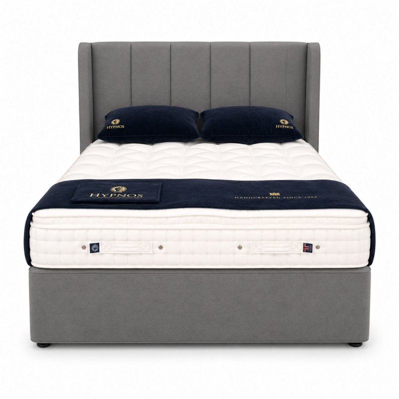 Showroom Clearance: Hypnos 5ft Pillow Top Alvescot Pocket Sprung Divan Set & Anne Winged Headboard Showroom Clearance: Hypnos 5ft Pillow Top Alvescot Pocket Sprung Divan Set & Anne Winged Headboard