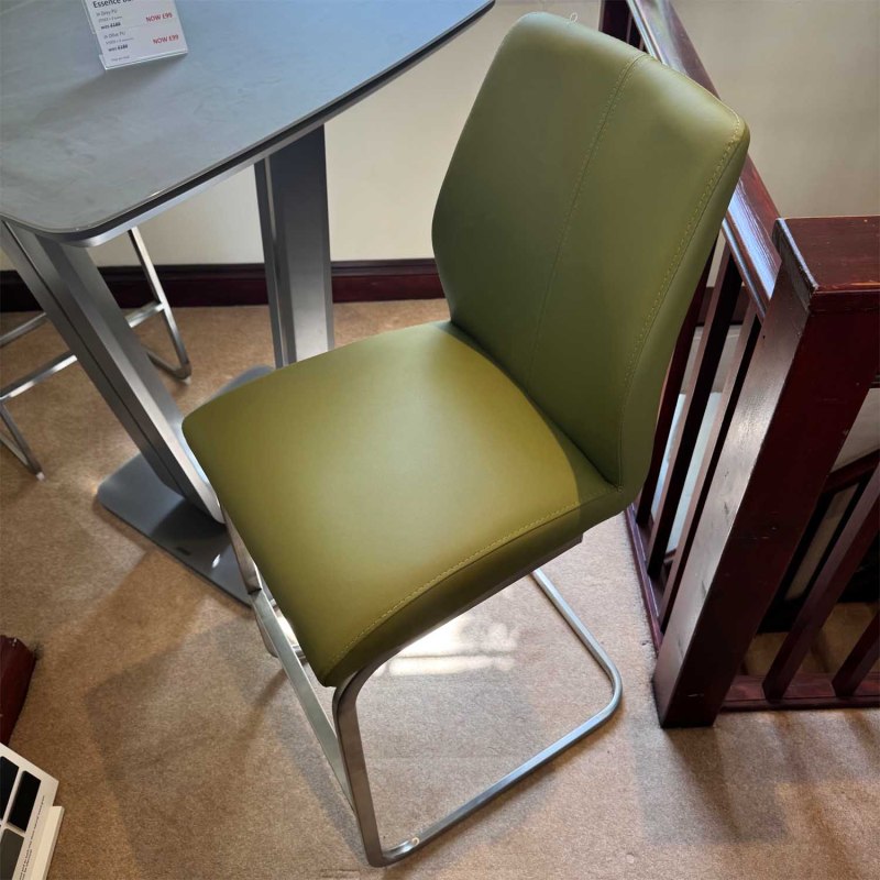 Showroom Clearance: Essence Bar Stool in Olive PU Showroom Clearance: Essence Bar Stool in Olive PU