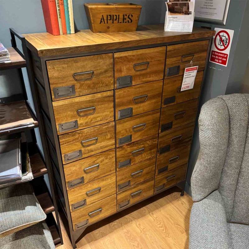 Showroom Clearance: Re-engineered 18 Drawer Apothecary Chest Showroom Clearance: Re-engineered 18 Drawer Apothecary Chest