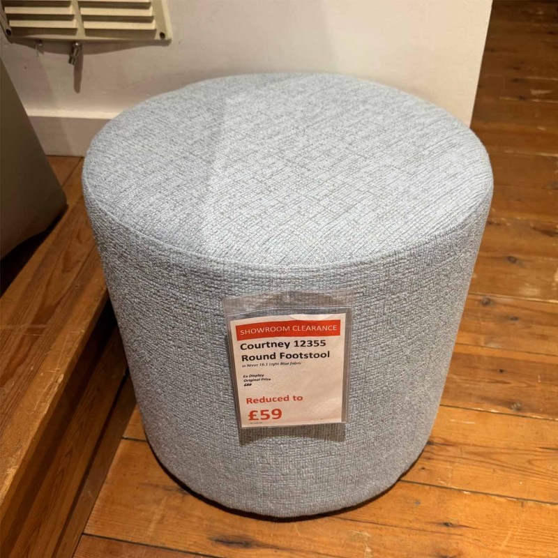Showroom Clearance: Courtney 12355 Round Footstool Showroom Clearance: Courtney 12355 Round Footstool