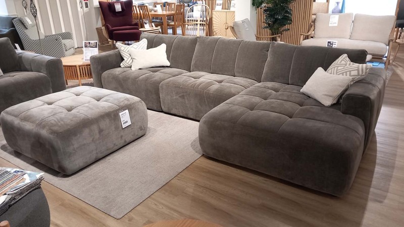 Showroom Clearance: Osborne Corner Sofa & Large Stool Showroom Clearance: Osborne Corner Sofa & Large Stool