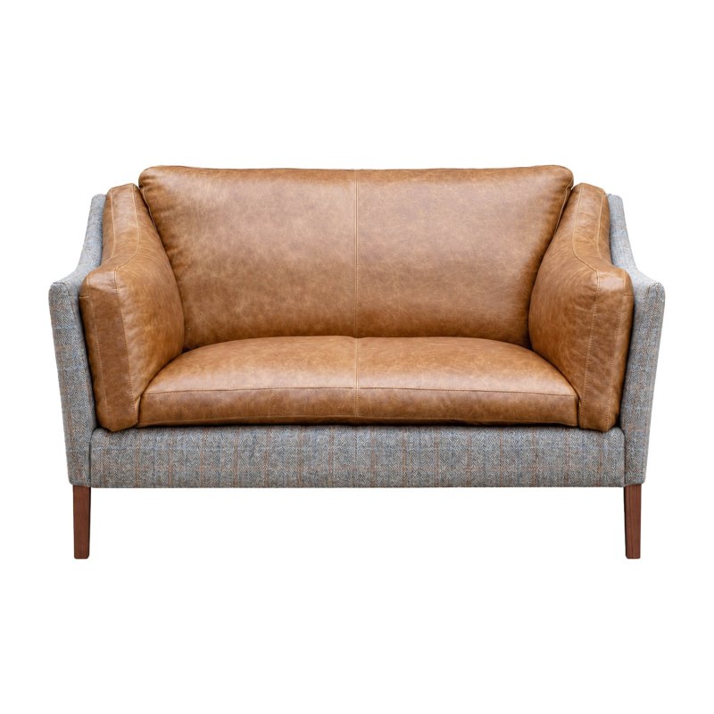 Morven Compact 2 Seater Sofa in Harris Tweed & Leather Morven Compact 2 Seater Sofa in Harris Tweed & Leather