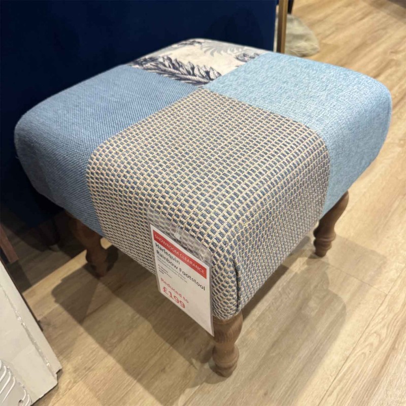 Showroom Clearance: Harlequin Rainbow Footstool Showroom Clearance: Harlequin Rainbow Footstool