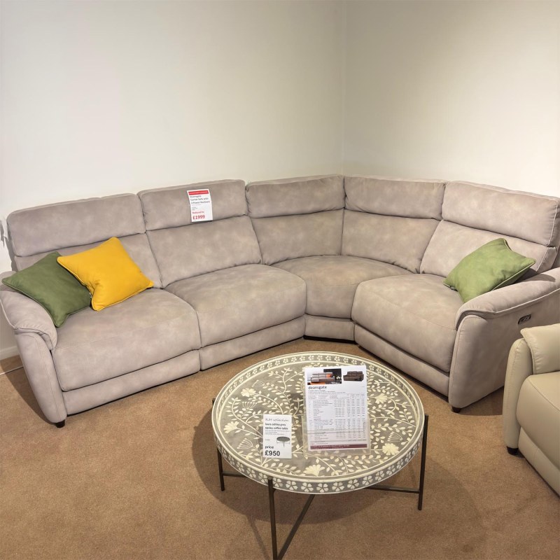 Showroom Clearance: Deansgate Corner Sofa with 2 Power Recliners Showroom Clearance: Deansgate Corner Sofa with 2 Power Recliners