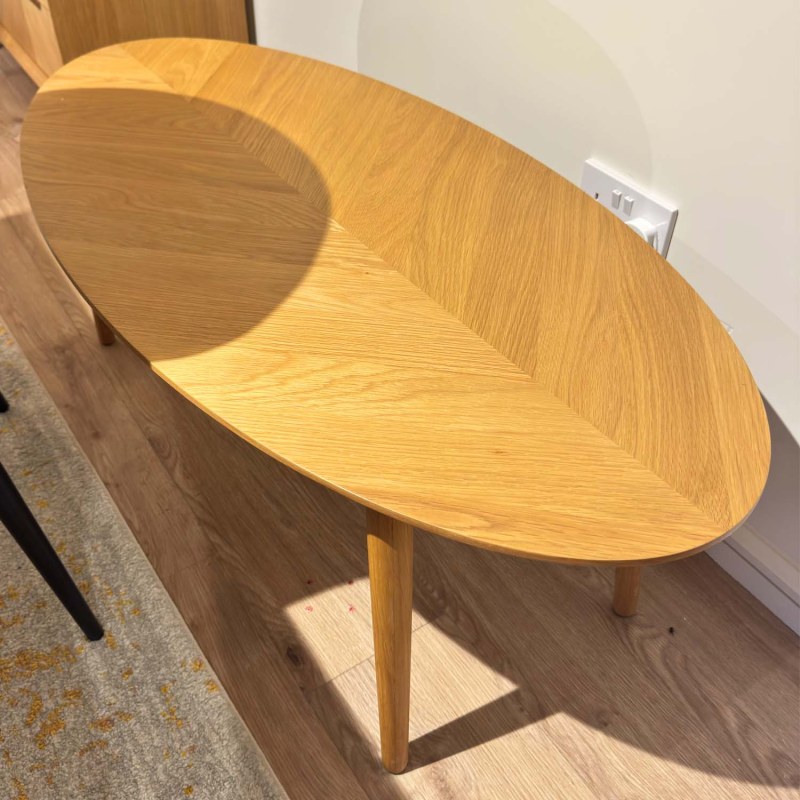 Showroom Clearance: Chisholm Oak Oval Coffee Table Showroom Clearance: Chisholm Oak Oval Coffee Table