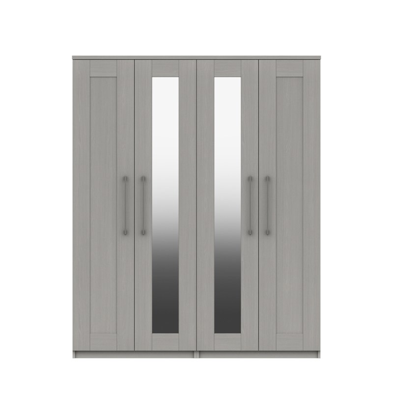 Amesbury 4 Door Wardrobe with Mirrors Amesbury 4 Door Wardrobe with Mirrors